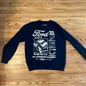 Ford navy and white crewneck sweatshirt
